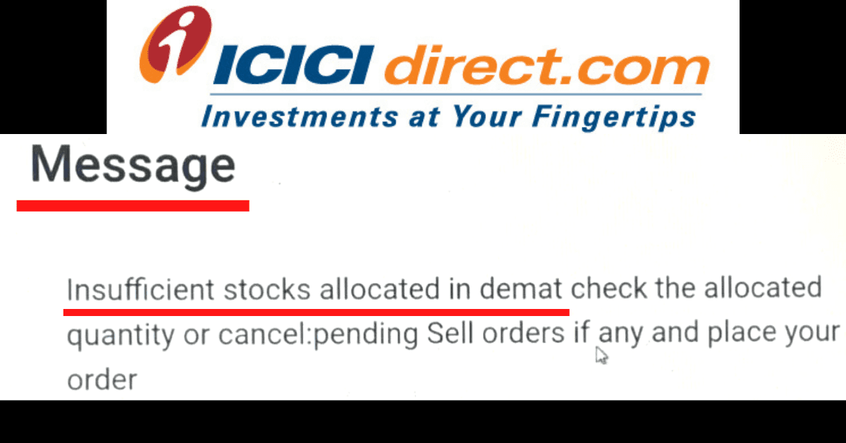 Insufficient Stocks Allocated In Demat